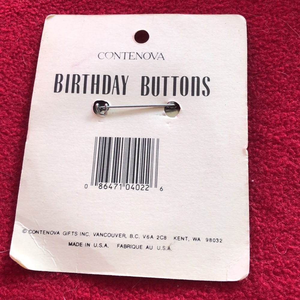Vintage RACHEL’S BIRTHDAY button pin - Picture 3 of 7